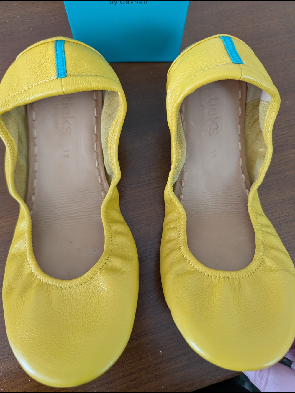 Tieks by Gavrieli Mustard Yellow leather ballet flats, handcrafted